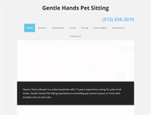 Tablet Screenshot of gentlehandspetsitting.net